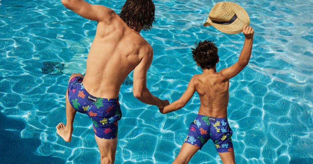 Father and Son Matching Swim Trunks