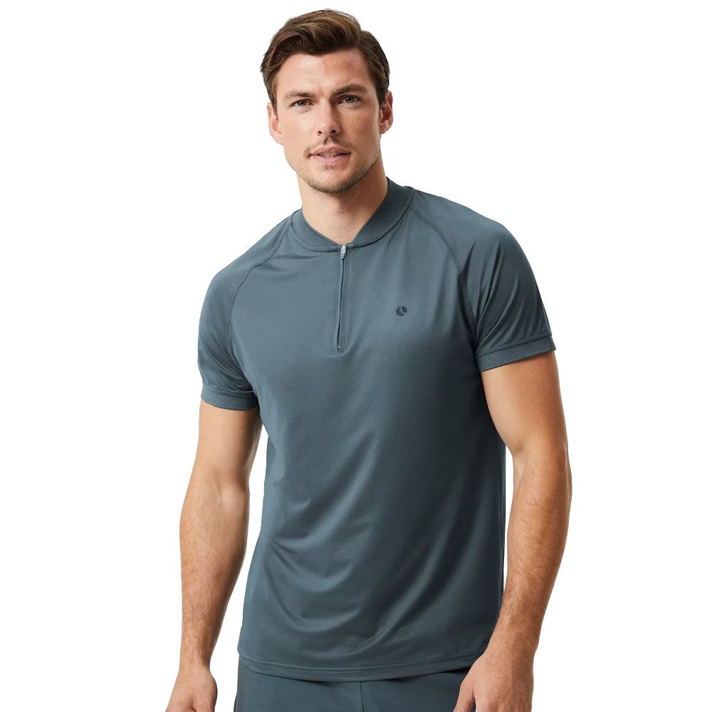 Björn Borg Ace Performance Zip Polo - Coral Blue