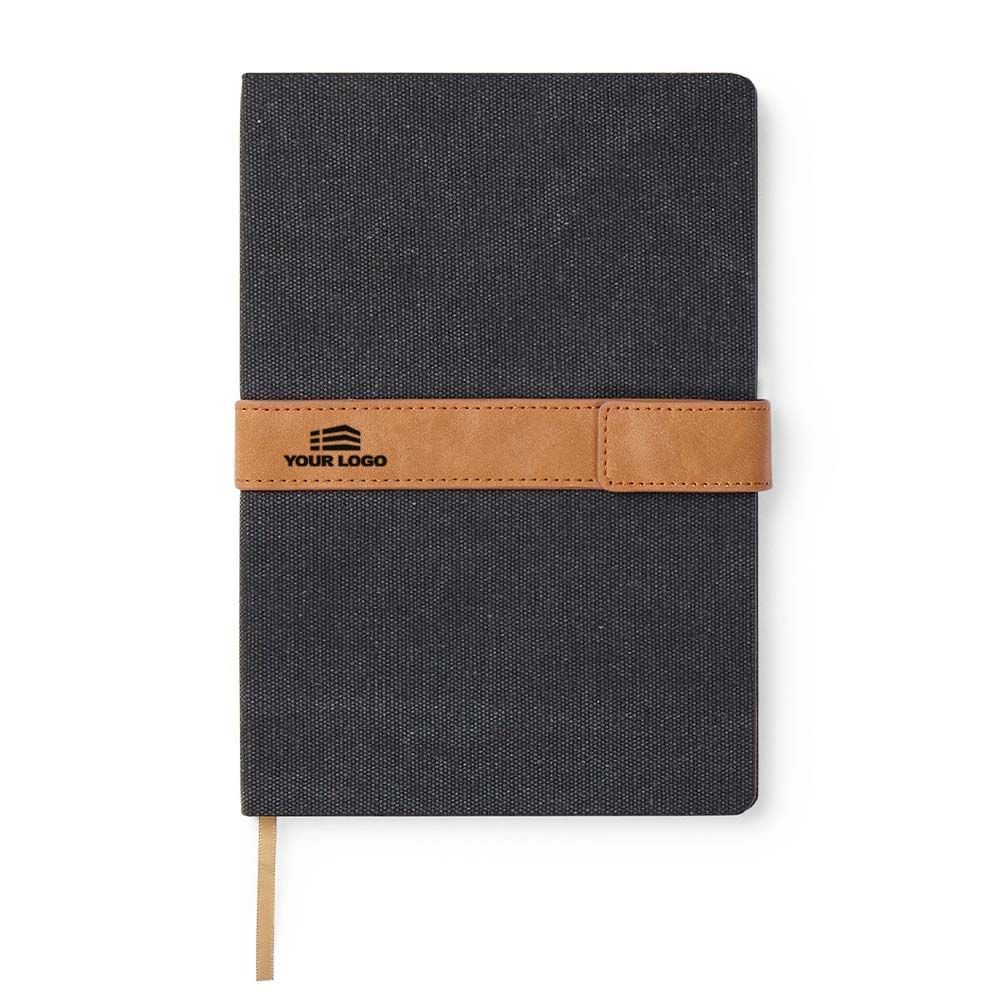 Personalised Bosler Recycled Paper Notebook - Black