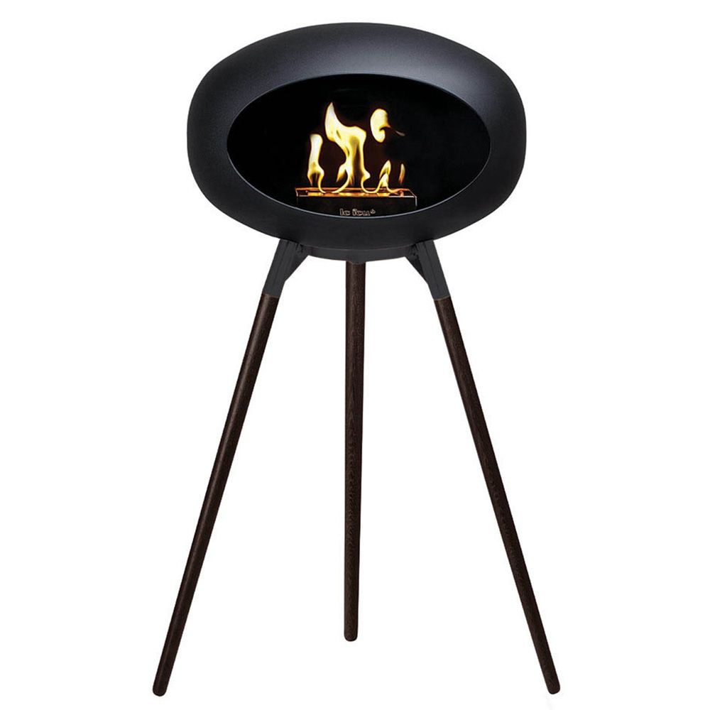 Le Feu Bio Fireplace Black Ground High Black Legs