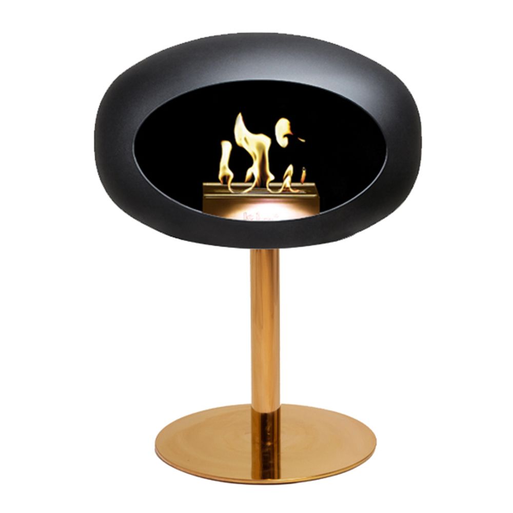 Le Feu Bio Fireplace Ground Steel Low - Rosé Gold