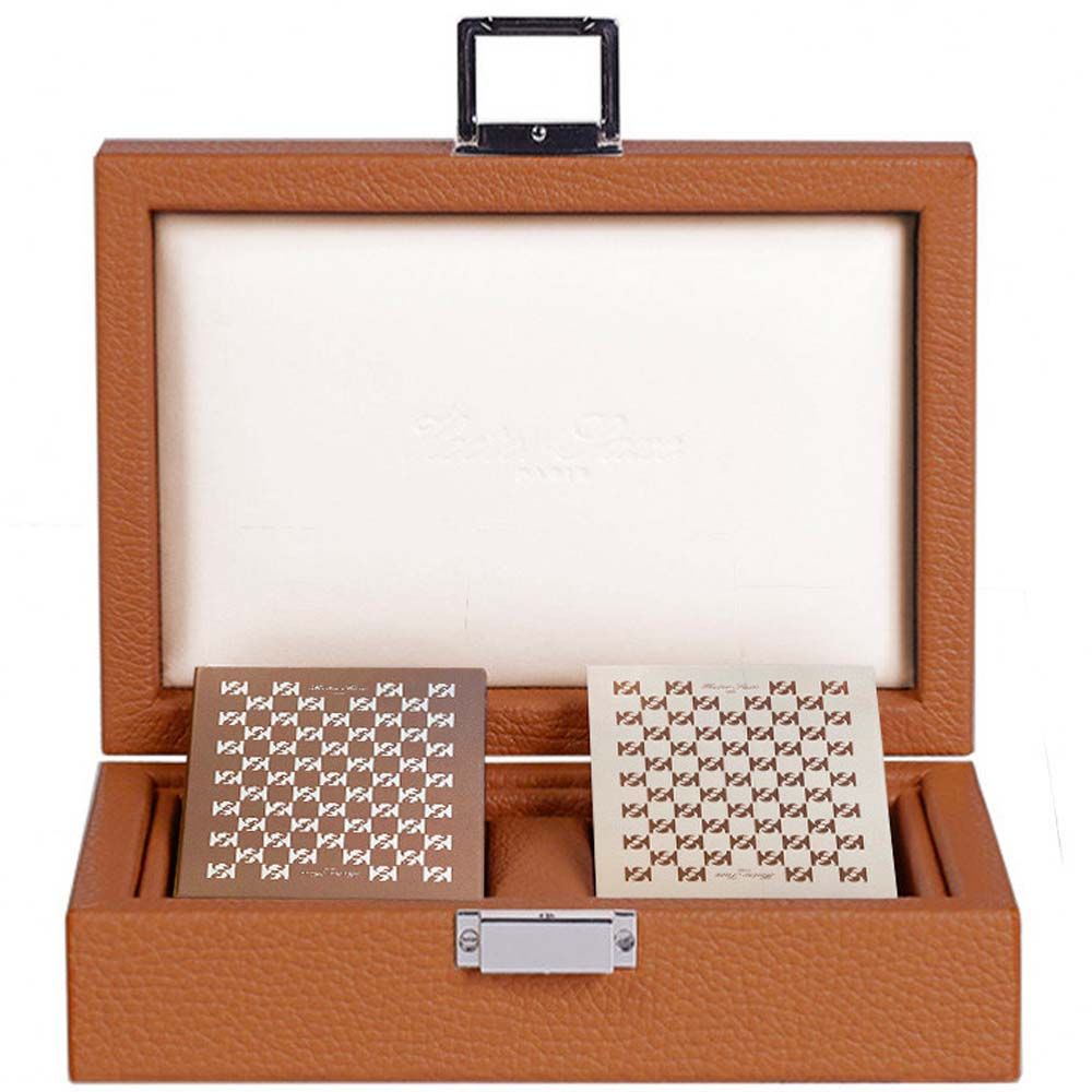 Leather card set box