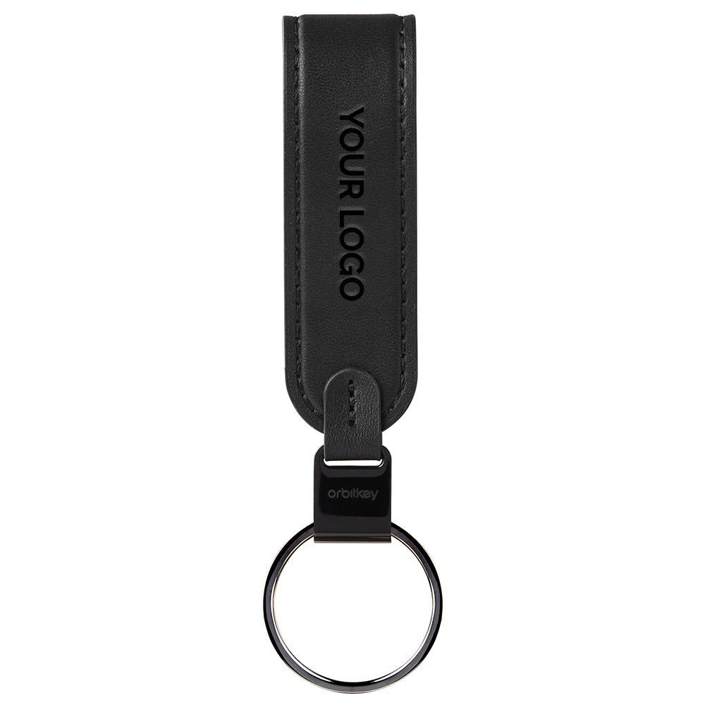 Personalised Orbitkey Loop Keychain - Black