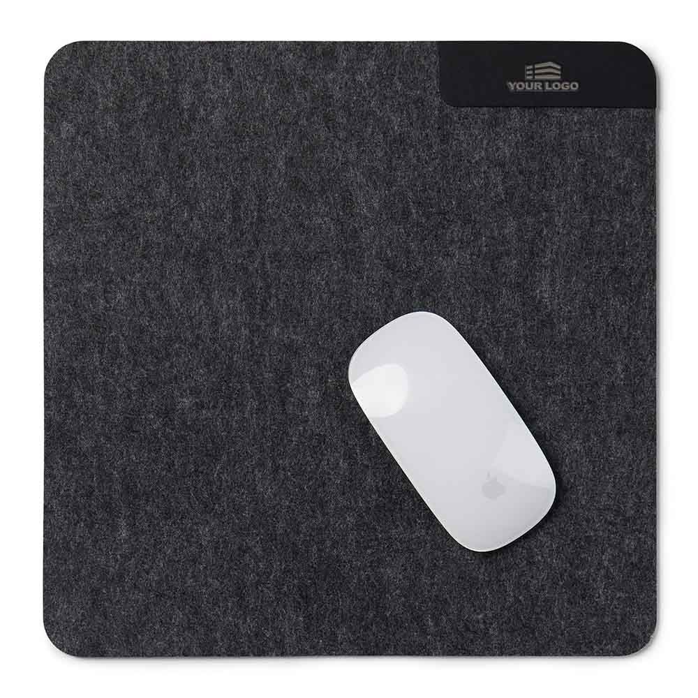 Personalised Recycled Felt Mouse Pad - Black