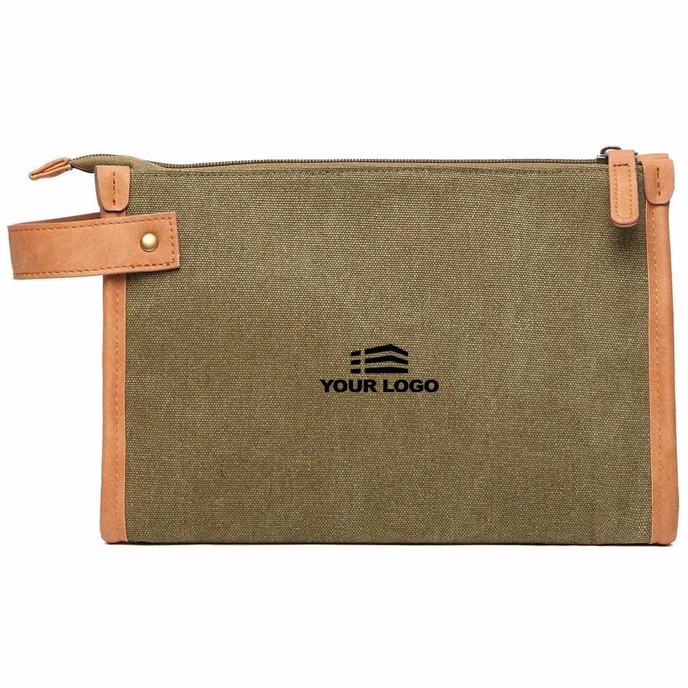 Personalised Bosler GRS Recycled Canvas Toiletry Bag - Green