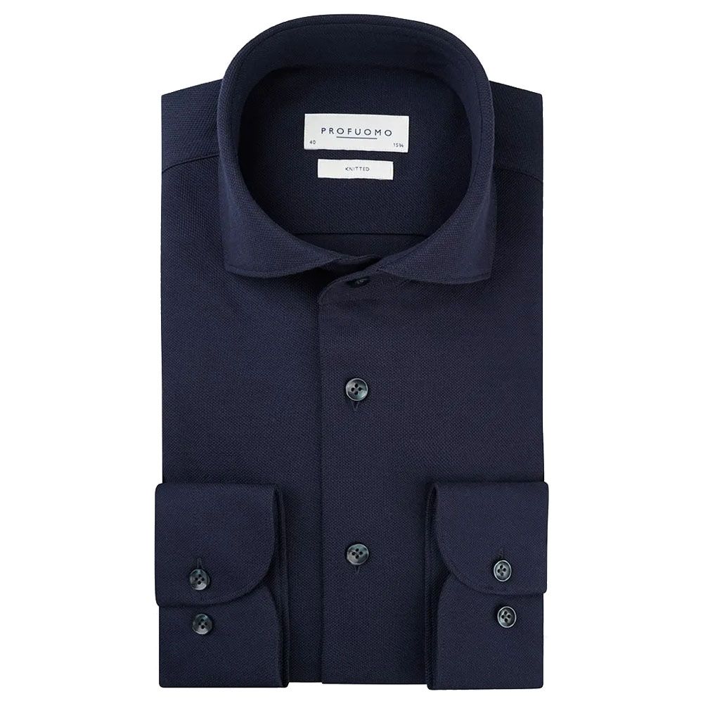 Profuomo Chemise En Tricot - Marine