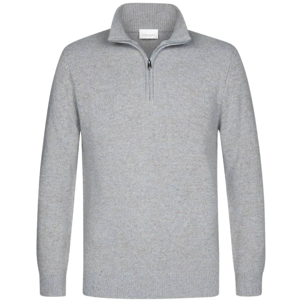 Profuomo Woolen Pullover Half Zip - Blue