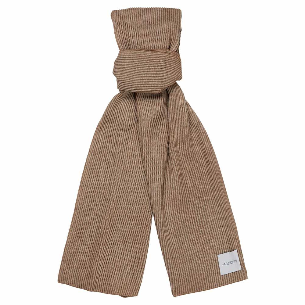 Profuomo Écharpe En laine Tricotée - Camel