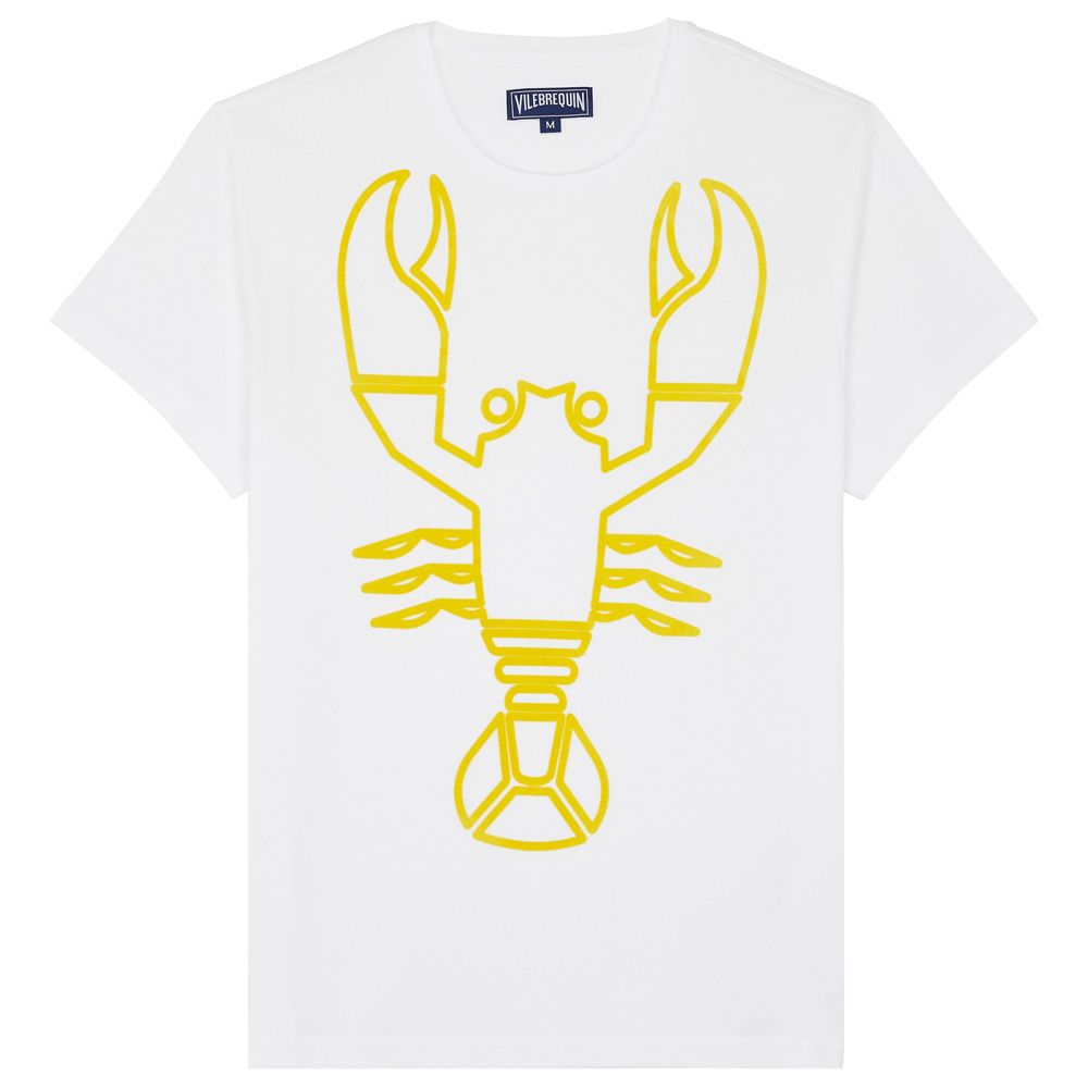 Vilebrequin T-shirt Flocked Lobster - White