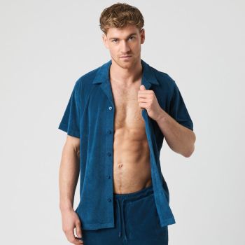 Björn Borg Borg Toweling Pool Shirt - Blue