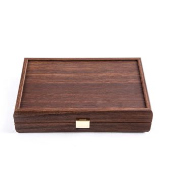 Manopoulus Playing Cards Case - Dark Brown Wood