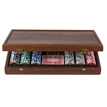 Manopoulos Poker Set Case - Dark Walnut