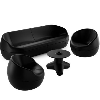 Valiente Classic Sofa Set 5 - Black