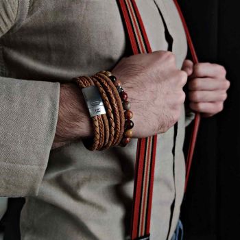 Steel & Barnett Bonacci armband - camel