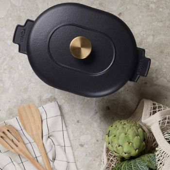 Gepersonaliseerde Monte Heritage Cocotte 4 Liter - Zwart