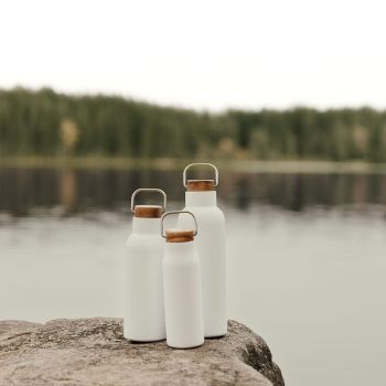 Gepersonaliseerde Ciro Gerecyclede Vacuümfles 800 ml - Wit