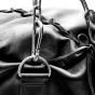 Modest Vintage Player Leather Golf Bag Cart - Black