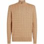 Tommy Hilfiger Classic Cable Zip Sweater - Beige