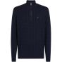 Tommy Hilfiger Classic Cable Zip Sweater - Blue