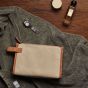 Personalised Bosler GRS Recycled Canvas Toiletry Bag - Greige