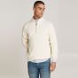 Calvin Klein Ribbed Half Zip Pullover - Off White