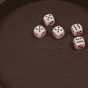 Leather dice board in brown