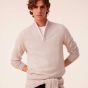Kujten Finn Cashmere Half Zip Pullover - Beige