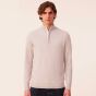 Kujten Finn Cashmere Half Zip Pullover - Beige