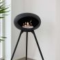 Le Feu Bio Fireplace Black Ground High Black Legs