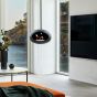 Le Feu Bio Fireplace Black Sky Black Pole
