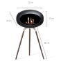 Le Feu Cheminée Bio Ground Wood High - Chêne Fumé