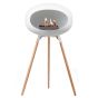 Le Feu Bio Fireplace White Ground Wood High - Soaptreated Oak