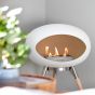 Le Feu Bio Fireplace White Ground Wood High - Soaptreated Oak