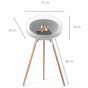 Le Feu Bio Fireplace White Ground Wood High - Soaptreated Oak