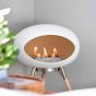 Le Feu Bio Fireplace White Ground Wood Low - Soaptreated Oak