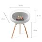 Le Feu Bio Fireplace White Ground Wood Low - Soaptreated Oak