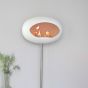 Le Feu Bio Fireplace White Ground Steel High - Stainless Steel