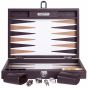 Leather Backgammon in Buffalo chocolate brown 