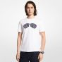 Michael Kors Newsprint Logo Aviator T-Shirt - White