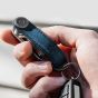 Gepersonaliseerde Orbitkey Leren Sleutelhouder - Zwart