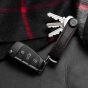 Gepersonaliseerde Orbitkey Leren Sleutelhouder - Zwart