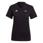 Gepersonaliseerd Adidas Katoenen T-shirt - Dames - Zwart