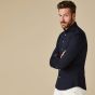 Profuomo Japanese Knitted Shirt - Navy