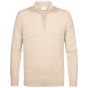 Profuomo Woolen Pullover Half Zip - Off White