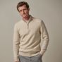 Profuomo Woolen Pullover Half Zip - Off White