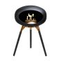 Le Feu Bio Fireplace Ground Wood Low Rosé Gold - Black Oak