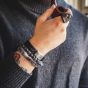 Steel & Barnett The lake bracelet - black denim