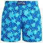 Vilebrequin Swim Shorts Turtles Logo - Light Blue
