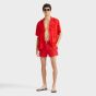 Vilebrequin Swim Shorts Flat Belt Flower Power - Red
