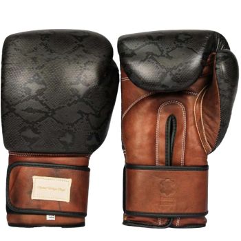Black Snake Leather Boxing Gloves